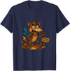 Three Hero Pigs Storytime Legends Bad Wolf in personalized costume 3 Pigs on the back T-Shirt - Navy Blue