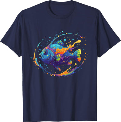 Rainbow Aquarium Fish Ocean Vibes T-Shirt
