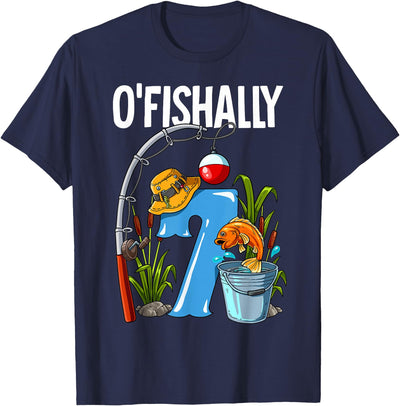O'fishally 7 Years Old 7th Birthday Fishing T-Shirt