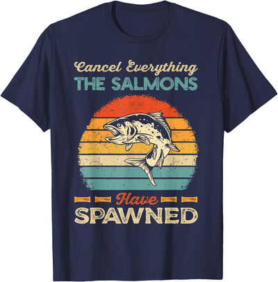Fishing Salmon Spawning Angling Smolt Fish Salmonidae Hobby T-Shirt