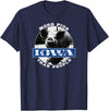 Iowa Gifts by LAD Graphics Iowa Gifts Fun Fact "Iowa More Pigs Than People" Cute Gift T-Shirt - Navy Blue