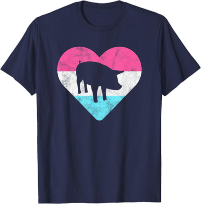 Retro Vintage Pig Gift for Women or Girls T-Shirt