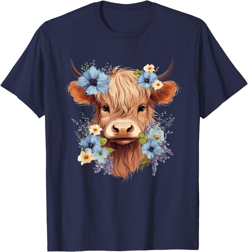 Western Shirts for Girls Men, Highland Cow Gifts Cow, Scottish Highland Cow, Western Wear, Highland Cow T-Shirt, Small,