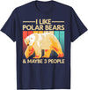 Polar Bear Gift Polar Bear Accessories & Stuff Cute Polar Bear Design For Men Women Kids Polar Bear Lover T-Shirt - Navy Blue
