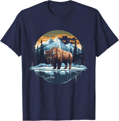 Cow Safari Animal Art Buffalo Artwork Bison African Animal T-Shirt