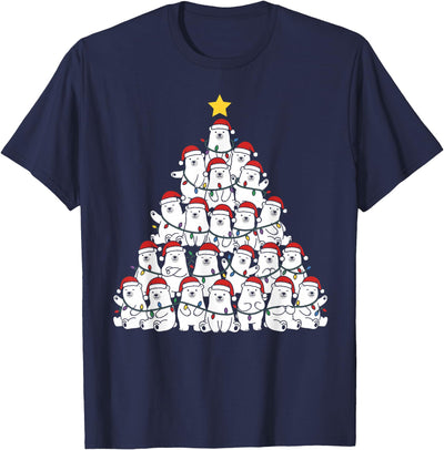 Polar Bear Christmas Tree Lights T-Shirt