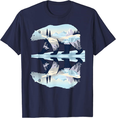 Polar Bear Arctic Wildlife Nature Lover Animal Art Kids T-Shirt