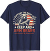 Right to Arm Bears Meme Funny Design Tees I Support the Right to Keep and Arm Bears Funny Meme Design T-Shirt - Navy Blue