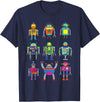 Best Robotics Gift Robot Lover Accessories & Stuff Robot Art for Boys Kids Toddler Science Robotics Engineer T-Shirt - Navy