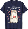 Cute Hamster Lovers Gift This Girl Loves Her Hamster T-Shirt - Navy Blue