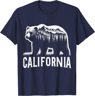 California Grizzly Bear Mountain Nature Inspired Outdoor T-Shirt