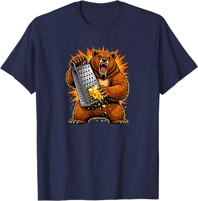 Angry Bear Grating Cheese Grater Hater T-Shirt