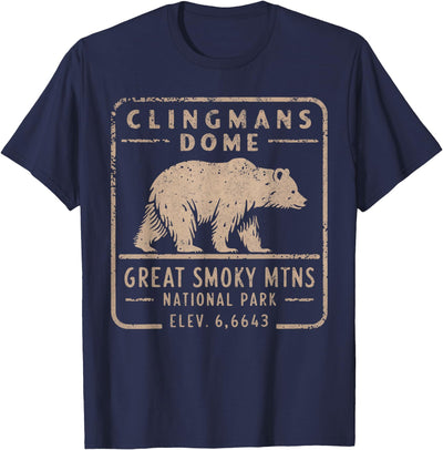 Clingmans Dome Great Smoky Mountains Bear Vintage T-Shirt