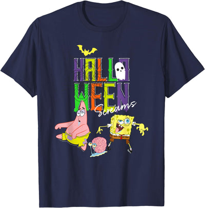 SpongeBob Schwammkopf SpongeBob SquarePants Halloween Screams With Patrick & Gary T-Shirt