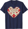 Cute Polar Bear Lovers Valentine Costume Women Men Funny Polar Bear Heart Valentine Polar Bear Womens Mens Kids T-Shirt - Navy Blue
