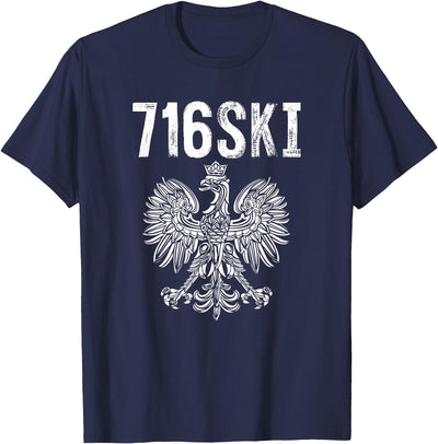 Cow 716ski Buffalo Ny Dyngus Day Area Code 716 Polska T-Shirt