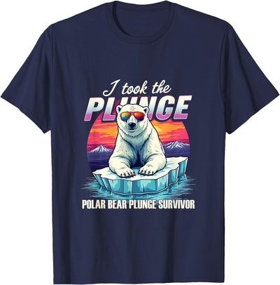 Polar Bear Plunge Survivor Fun Winter Adventurers Apparel T-Shirt