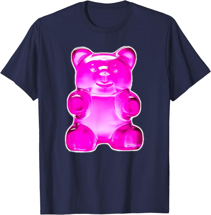 Urban Empyre Pink Gummy Bear Candy T-Shirt - Navy Blue