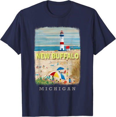 Cow New Buffalo Michigan Lakefront Bliss Mi Sd597 T-Shirt