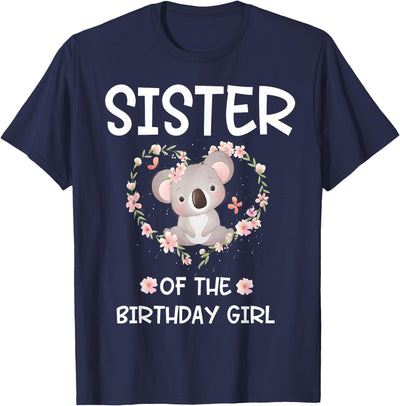 Sister 1st First Birthday Koala Sister Of The Birthday Girl T-Shirt