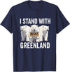 I stand with Greenland Merch Apparel I Stand with Greenland Protest Polar Bear Greenland Denmark T-Shirt - Navy Blue