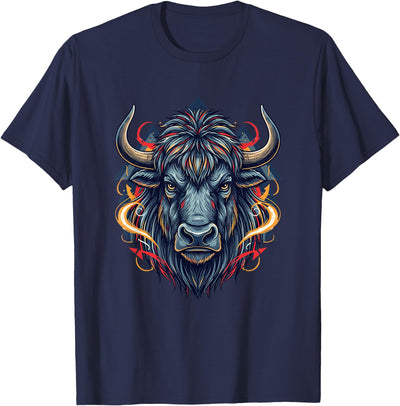 Wild Buffalo Bison Tribal Western Spirit Fierce Wild Bison T-Shirt