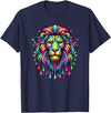 Lions Lion Lover Gifts Colorful Pop Art Lion Lions T-Shirt - Navy Blue