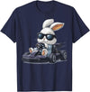 Go Kart Racing Gokart Racer Kart Easter Rabbit Bunny T-Shirt in Navy Blue