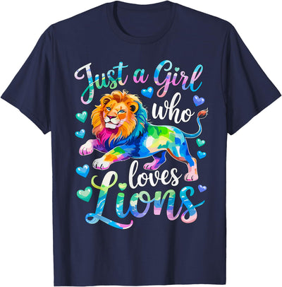 Lion Animal Just a Girl Who Loves Lions T-Shirt