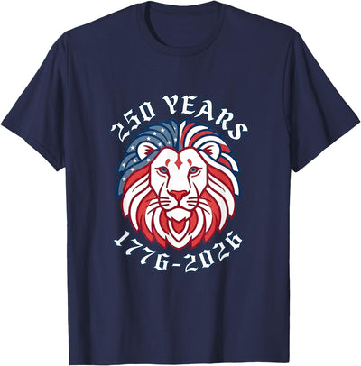 250 Years 250th Anniversary July 4th Lion T-Shirt