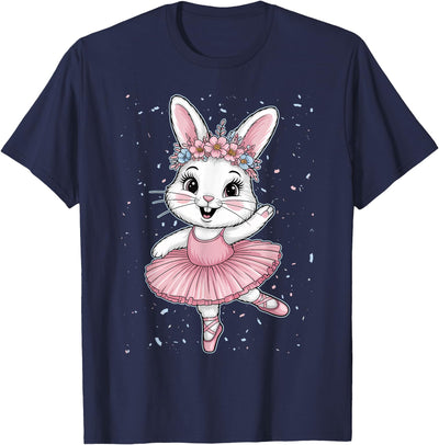 Ballerina Bunny in Pink Tutu T-Shirt