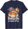 Not Your Everyday Merch Dungeons and Guinea Pigs Parody T-Shirt - Navy Blue