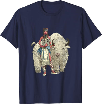 Cow Mythical Creatures of the North American Natives White T-Shirt