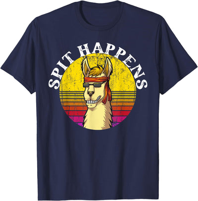 Funny Groovy Llama Alpaca Spit Happens Tees & Co. Funny Groovy Llama Alpaca Spit Happens Tee T-Shirt