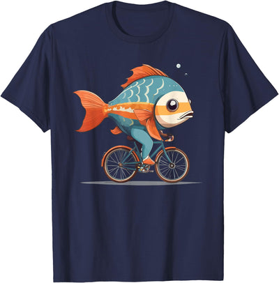 Nice Fish Riding Bike, Fish and Bicycle T-Shirt