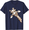 Funny giraffe t-shirt animal love zoo and safari Love Giraffe Women's Wildlife Giraffe Lovers Tee for Children Girls T-Shirt - Navy Blue