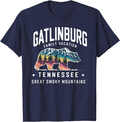 Family Vacation Mountains Gatlinburg Tennessee Bear Souvenir T-Shirt
