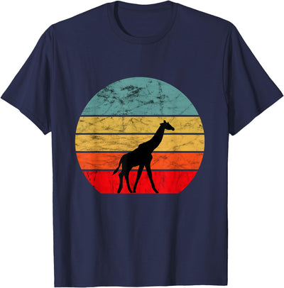Giraffe Retro Vintage Sunset African Animals T-Shirt