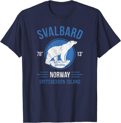 Svalbard T-Shirt Co. Svalbard Polar Bear Aurora | Longyearbyen Spitsbergen Norway T-Shirt