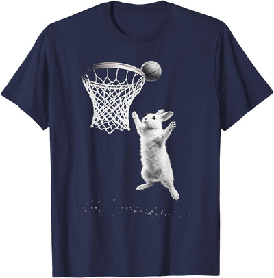 Bunny Slam Dunk Basketball Kids T-Shirt
