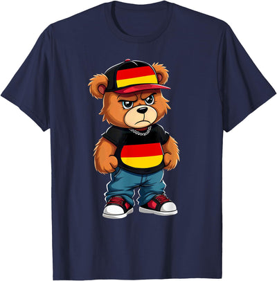 German Flag Teddy Bear Germany Hip Hop T-Shirt