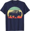 Bison Lover Gifts Wildlife I Bison Natural Reserve Vintage Buffalo Graphic Crew Neck Short Sleeve Regular Fit T-Shirt -