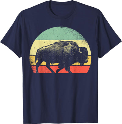 Wildlife I Bison Natural Reserve Vintage Buffalo Regular Fit T-Shirt