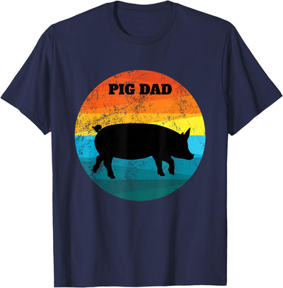 Pot Belly PIG DAD Vintage Retro Men Women Kids Teen Tee Gift T-Shirt