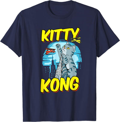Feline Giant Monstrous Cats Evil Felis Pet Funny Kitty Kong Cuddly Monster Evil Kitten Kitty T-Shirt