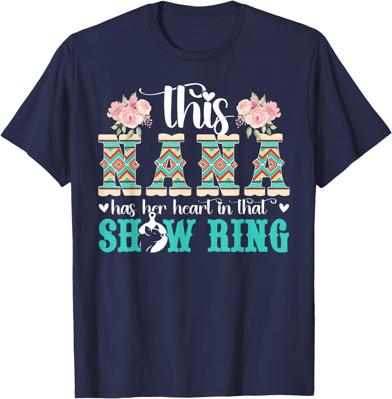 Proud Pig Show Nana Mother's Day Pig Show Nana Grandma Proud Pig Show Nana T-Shirt - Navy Blue