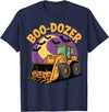 Bulldozer Halloween Costume Toddler Spooky Ghost Boo-Dozer Halloween Kids Bulldozer T-Shirt - Navy Blue