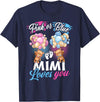 Bear Balloons Boy Or Girl Baby Gender Reveal Tee Bears Pink Or Blue Mimi Loves You Gender Reveal T-Shirt - Navy Blue