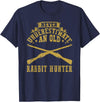 Never Underestimate an Old Rabbit Hunter Rabbit Hunting T-Shirt in Navy Blue