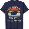Guinea Pig Wheek Squad I Like Guinea Pigs and Maybe 3 People Guinea Pig Retro Men T-Shirt - Navy Blue